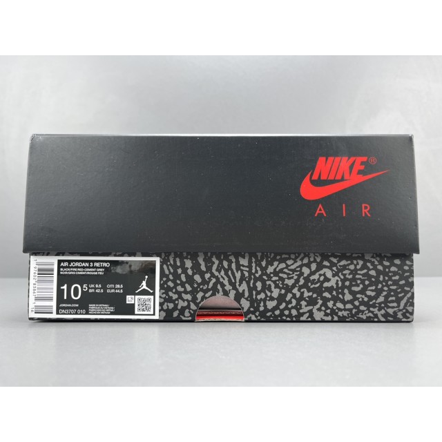 X BATCH Air Jordan 3 Retro Black Cement Reimagined DN3707-010