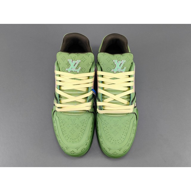 GOD BATCH Louis Vuitton by Tyler  the Creator LV Traine Green White Mocha Multicolor Beige Blue