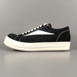 GOD BATCH Rick Owens DRKSHDW Lido Vintage Low Black Milk Trainer