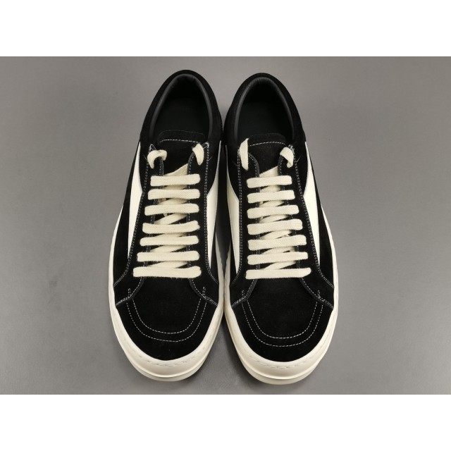 GOD BATCH Rick Owens DRKSHDW Lido Vintage Low Black Milk Trainer