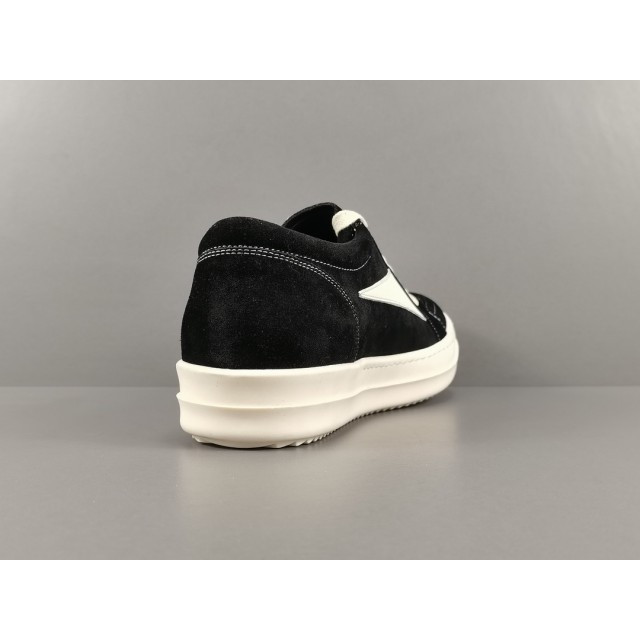 GOD BATCH Rick Owens DRKSHDW Lido Vintage Low Black Milk Trainer