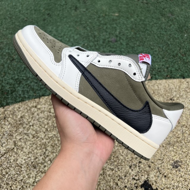 LJR BATCH Travis Scott x Jordan Air Jordan 1 Low OG Medium Olive DM7866-200