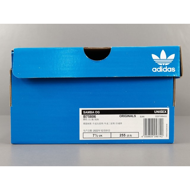 TOP BATCH Aadidas Samba OG Cloud White Core Black B75806