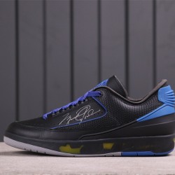 GET BATCH Off White x Air Jordan 2 Low SP Black and Varsity Royal DJ4375 004