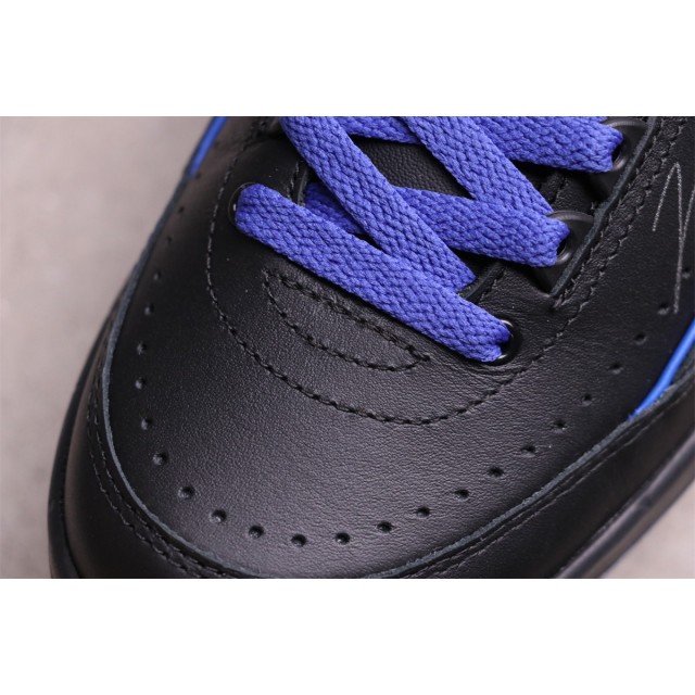 GET BATCH Off White x Air Jordan 2 Low SP Black and Varsity Royal DJ4375 004