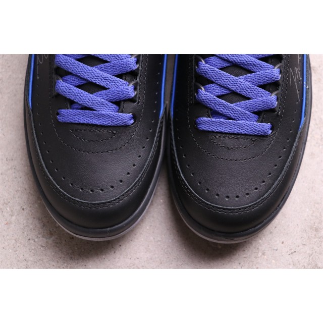 GET BATCH Off White x Air Jordan 2 Low SP Black and Varsity Royal DJ4375 004