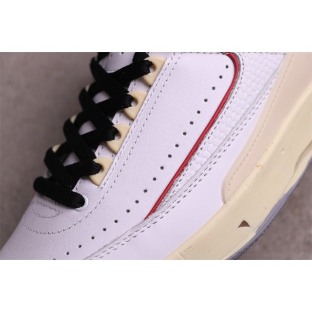 GET BATCH Off White x Air Jordan 2 Low SP "White and Varsity Red" DJ4375 106 