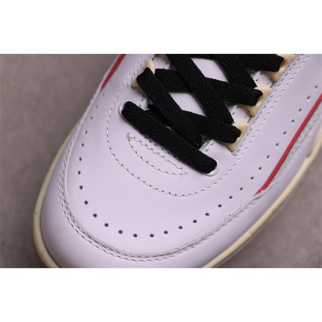 GET BATCH Off White x Air Jordan 2 Low SP "White and Varsity Red" DJ4375 106 