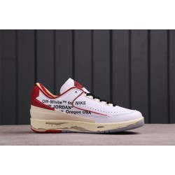 GET BATCH Off White x Air Jordan 2 Low SP "White and Varsity Red" DJ4375 106 