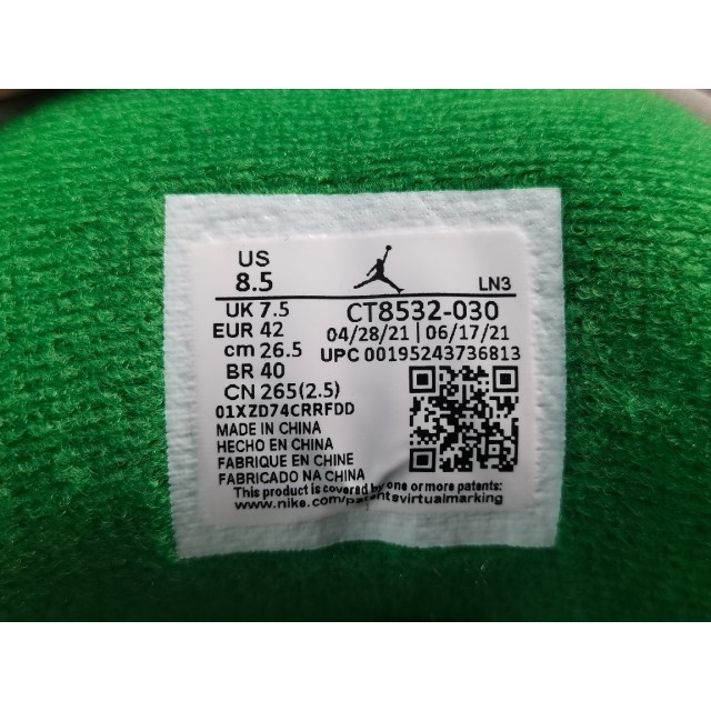 X BATCH Air Jordan 3  Retro "Pine Green" CT8532 030