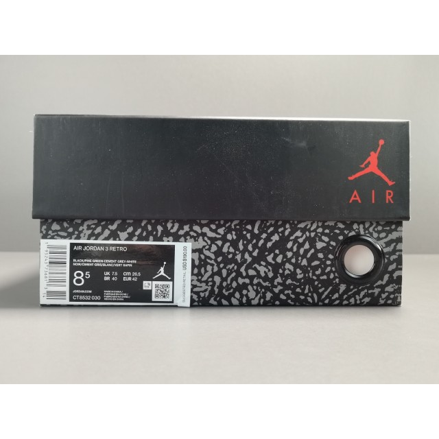 X BATCH Air Jordan 3  Retro "Pine Green" CT8532 030