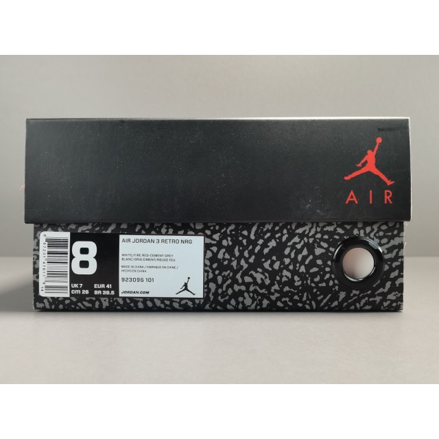 X BATCH Air Jordan 3 Retro Free Throw Line White Cement （2018） 923096 101