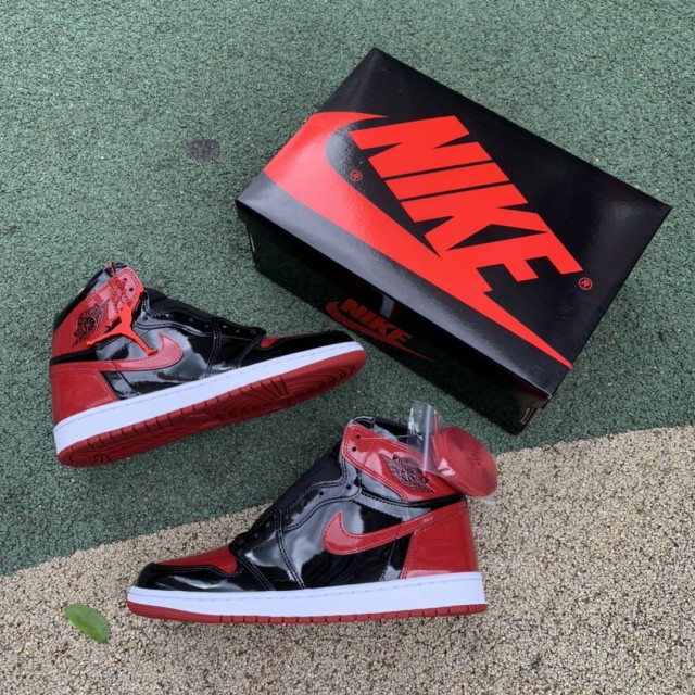 LJR BATCH Air Jordan 1 High OG "Bred Patent" 555088 063