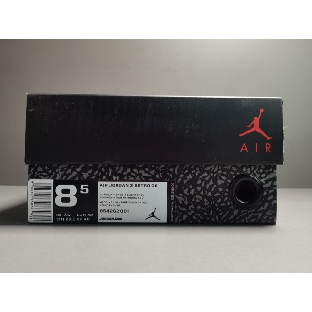 GOD BATCH Air jordan 3 "Black Cement" 854262 001