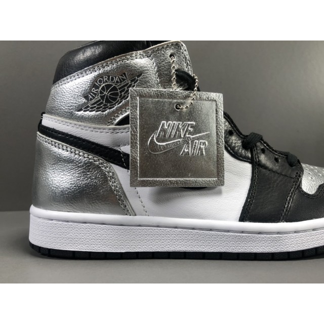 GOD BATCH Air Jordan 1  High OG Reto Silver Toe CD0461 001