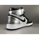 GOD BATCH Air Jordan 1  High OG Reto Silver Toe CD0461 001