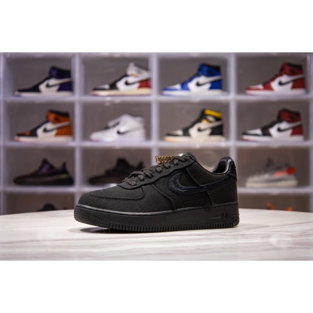 H12 BATCH Stussy x Nike Air Force 1 Low Triple Black CZ9084 001