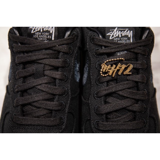 H12 BATCH Stussy x Nike Air Force 1 Low Triple Black CZ9084 001