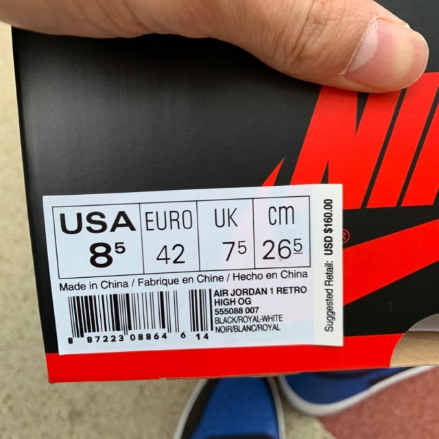 LJR BATCH Air Jordan 1 Retro Royal 555088 007