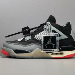 GOD BATCH Off White x Air Jordan 4 Bred CV9388 001