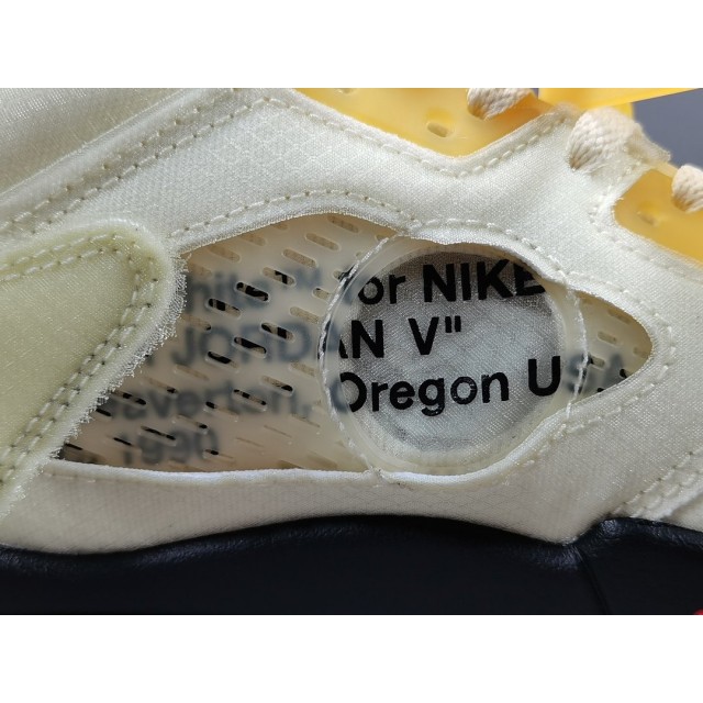 OG BATCH Off White x Air Jordan 5 Retro "Sail" DH8565 100