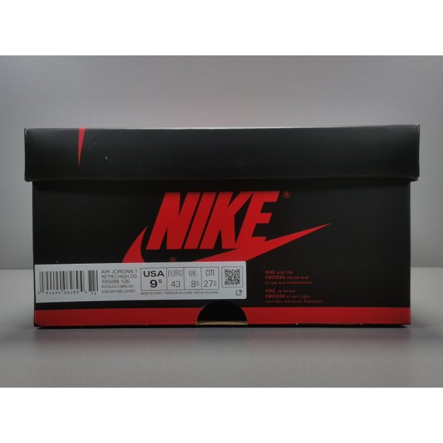 GOD BATCH Air Jordan 1 High "Smoke Grey Red" 555088 126