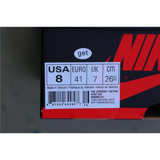 GET Batch Men's Air Jordan 1 "Turbo Green" 555088 311