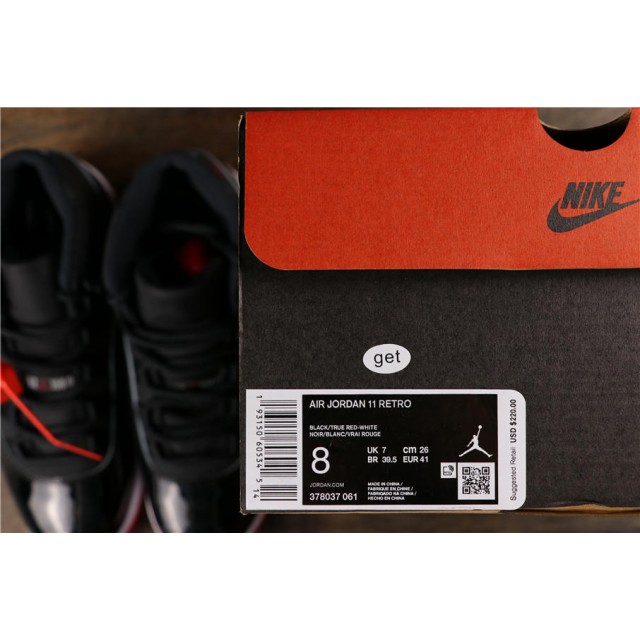 GET Batch Men's Air Jordan 11 "Bred"  378037 061