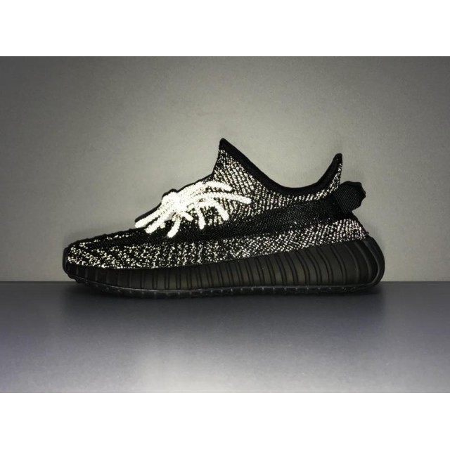 GOD Batch Unisex Adidas Yeezy Boost 350 V2 STATIC BLACK REFLECTIVE BASF FU9007