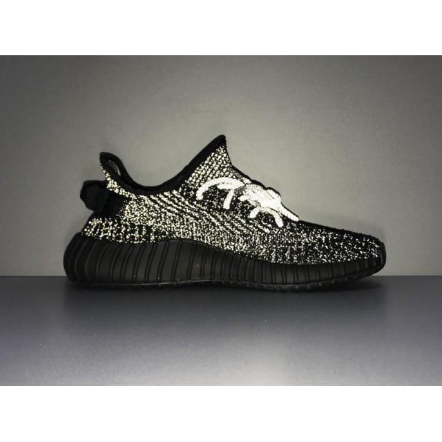 GOD Batch Unisex Adidas Yeezy Boost 350 V2 STATIC BLACK REFLECTIVE BASF FU9007