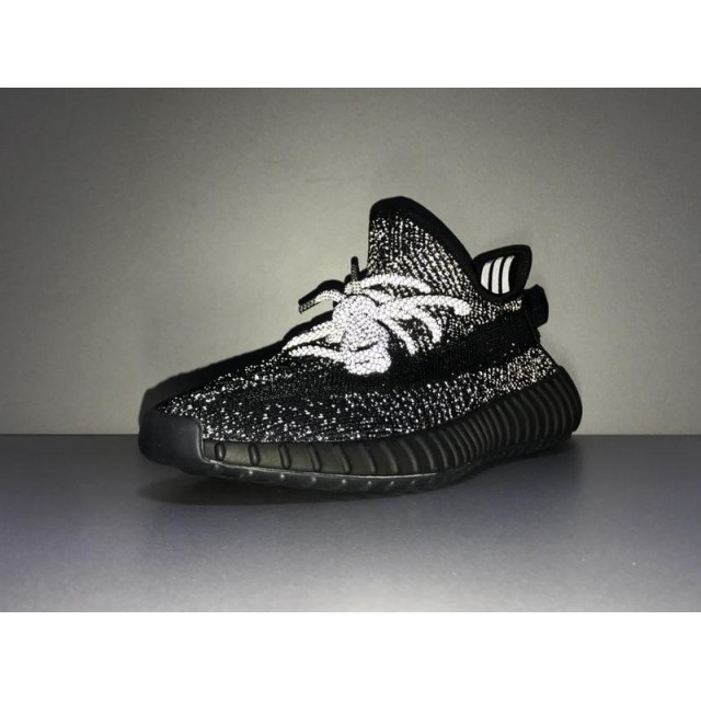 GOD Batch Unisex Adidas Yeezy Boost 350 V2 STATIC BLACK REFLECTIVE BASF FU9007