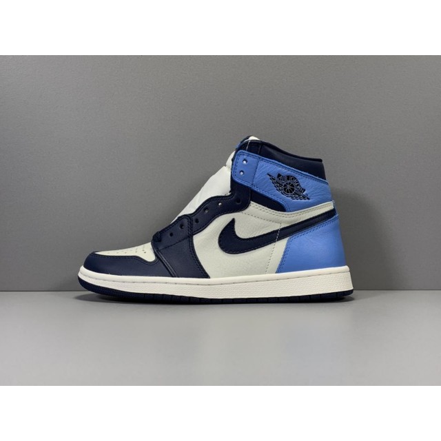 GOD Batch Men's Air Jordan 1 Retro High OG "Obsidian" 555088 140