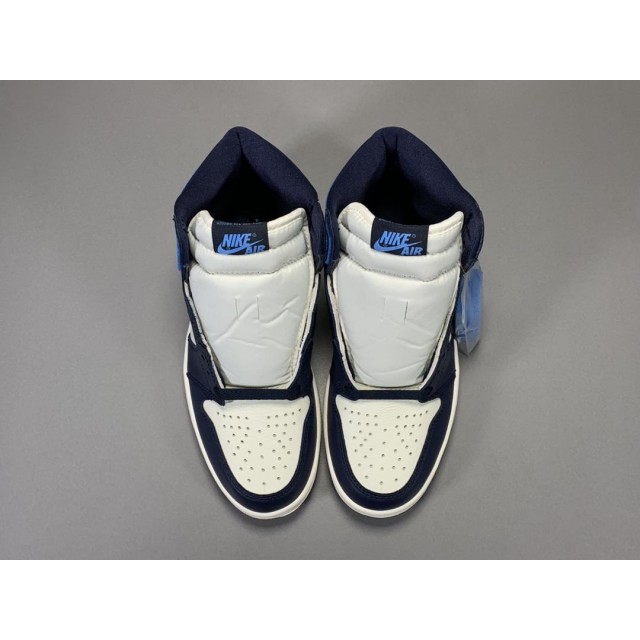 GOD Batch Men's Air Jordan 1 Retro High OG "Obsidian" 555088 140