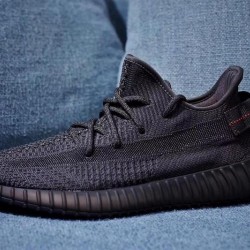 H12 Batch Unisex Adidas Yeezy Boost 350 V2 Black FU9006