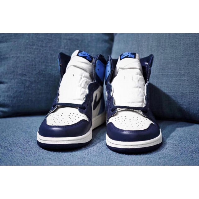 H12 Batch Men's Air Jordan 1 AJ1 OG Obsidian 555088 140