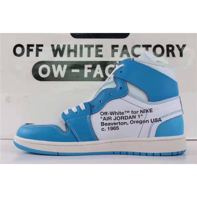 OWF Batch Unisex OFF WHITE X Air Jordan 1" UNC" AQ0818 148