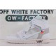 OWF Batch Unisex OFF WHITE X Air Jordan 1 White AQ0818 100