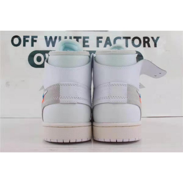 OWF Batch Unisex OFF WHITE X Air Jordan 1 White AQ0818 100