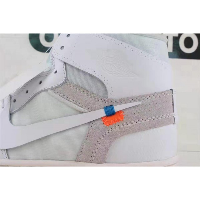 OWF Batch Unisex OFF WHITE X Air Jordan 1 White AQ0818 100