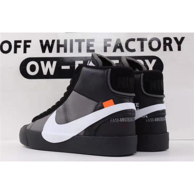 OWF Batch Unisex OFF WHITE X Nike Blazer Mid Black AA3832 001