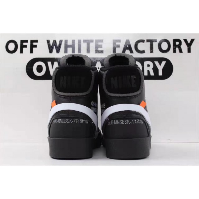 OWF Batch Unisex OFF WHITE X Nike Blazer Mid Black AA3832 001