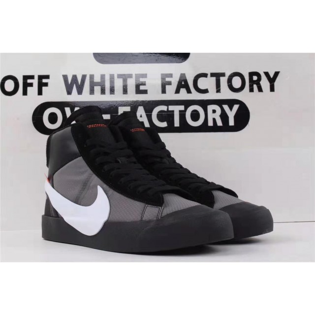 OWF Batch Unisex OFF WHITE X Nike Blazer Mid Black AA3832 001