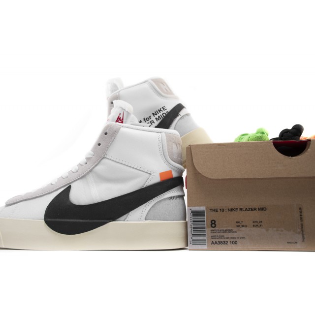 OWF Batch Unisex OFF WHITE X Nike Blazer Mid Grim Reaper AA3832 100