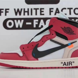 OWF Batch Unisex OFF WHITE x Air Jordan 1 High OG 10X" Chicago" AA3834 101