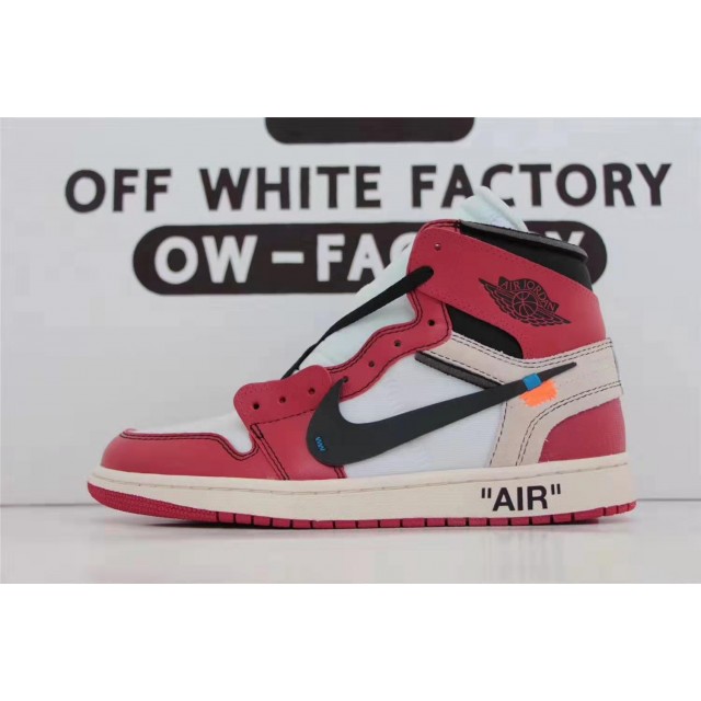 OWF Batch Unisex OFF WHITE x Air Jordan 1 High OG 10X" Chicago" AA3834 101