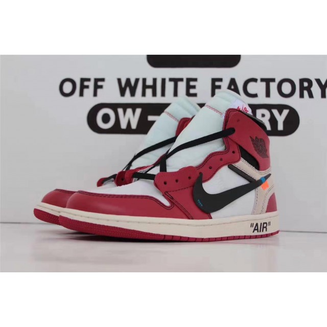 OWF Batch Unisex OFF WHITE x Air Jordan 1 High OG 10X" Chicago" AA3834 101