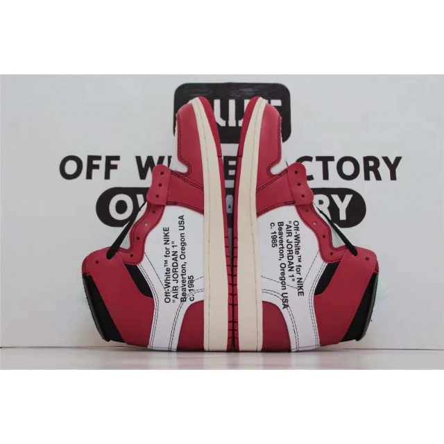 OWF Batch Unisex OFF WHITE x Air Jordan 1 High OG 10X" Chicago" AA3834 101