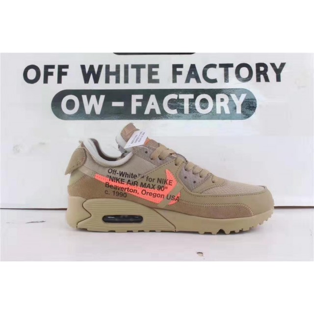 OWF Batch Unisex OFF WHITE x Nike Air Max 90 "Desert Ore"  AA7293 200