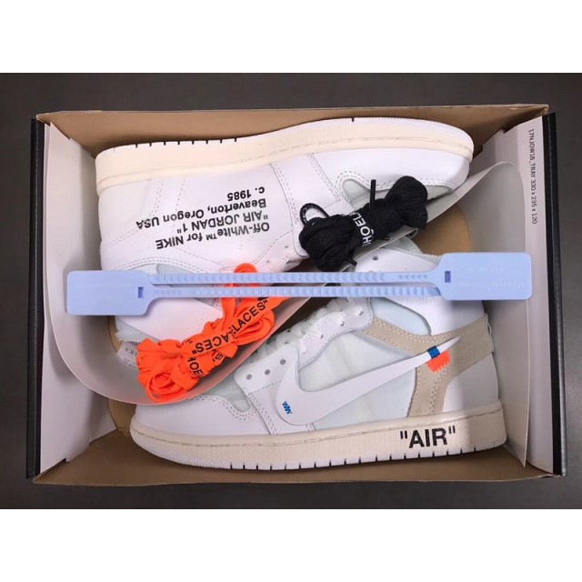 PK Batch Men's Air Jordan 1 x OFF WHITE AQ0818 100