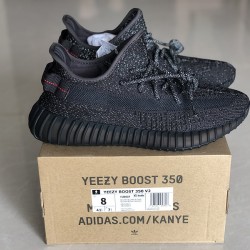 PK BASF Batch Unisex Adidas Yeezy Boost 350 V2 "Black " Reflective FU9007